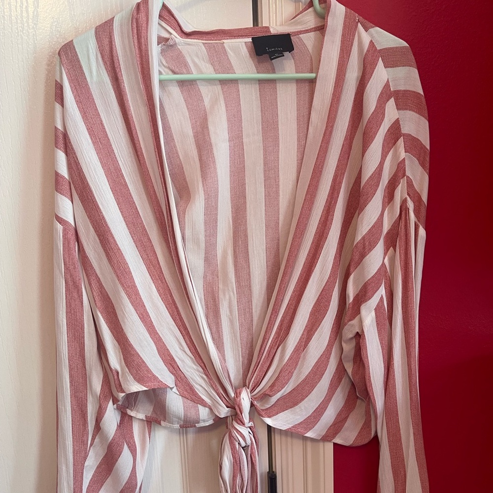 Striped beach cover up